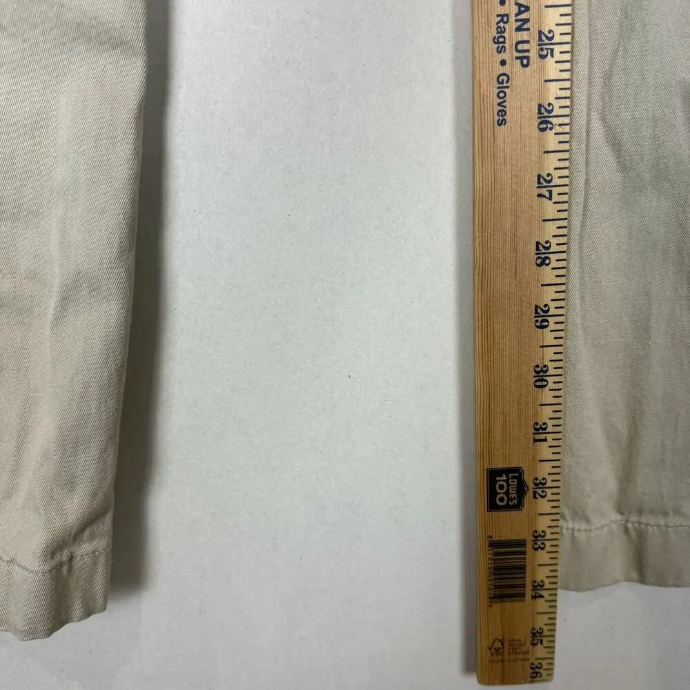 J.Crew 484 Chino Pants Mens 32x34 Beige Stretch Slim Fit‎ Mid-Rise Flat Front